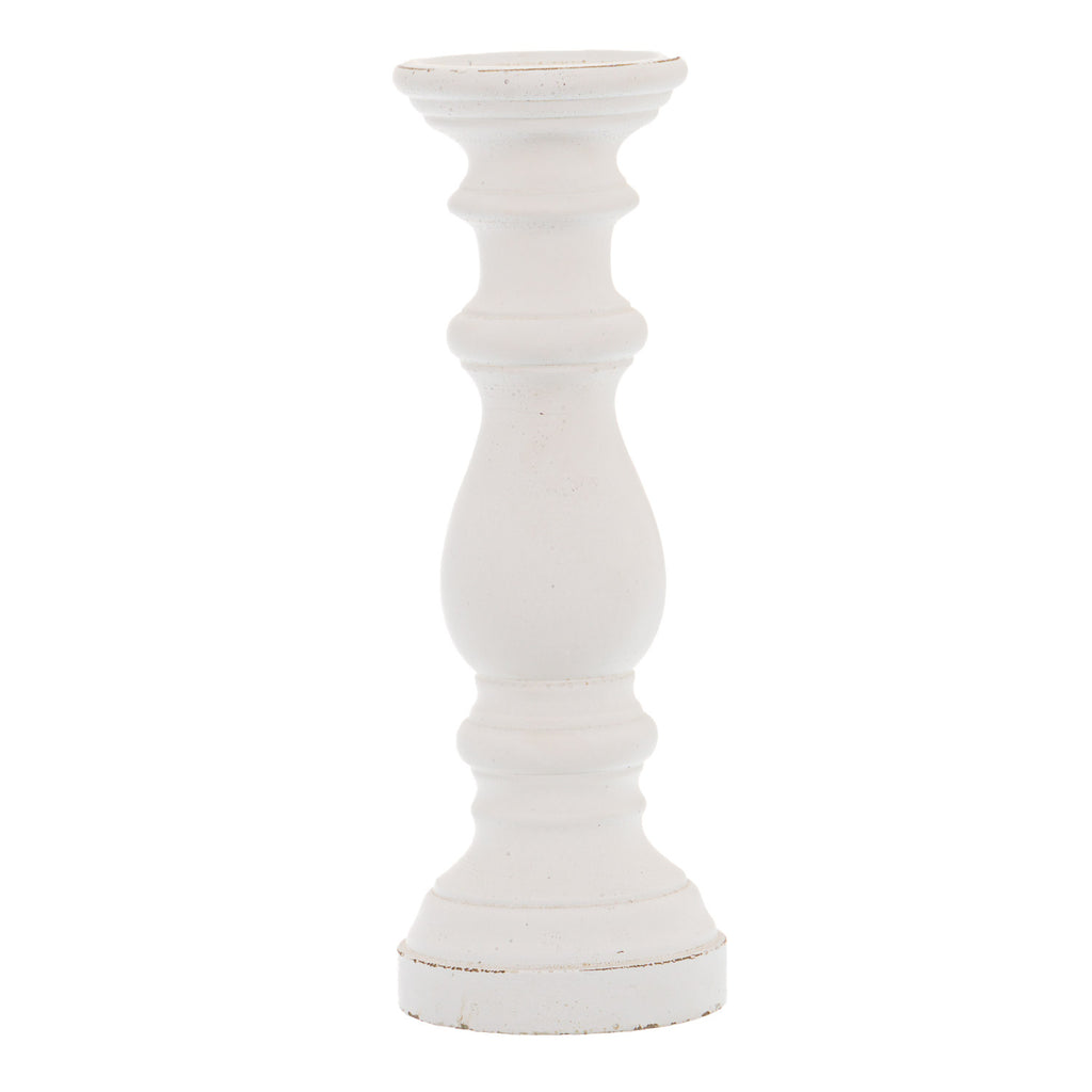 Dissington Matt White Column Candle Holder