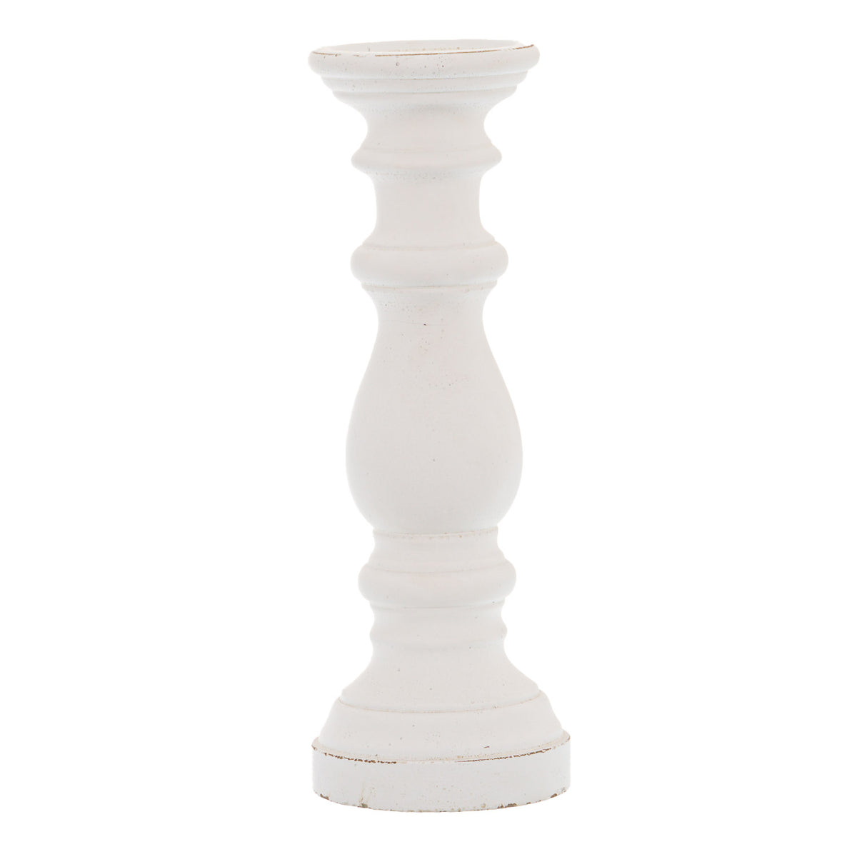 Dissington Matt White Column Candle Holder