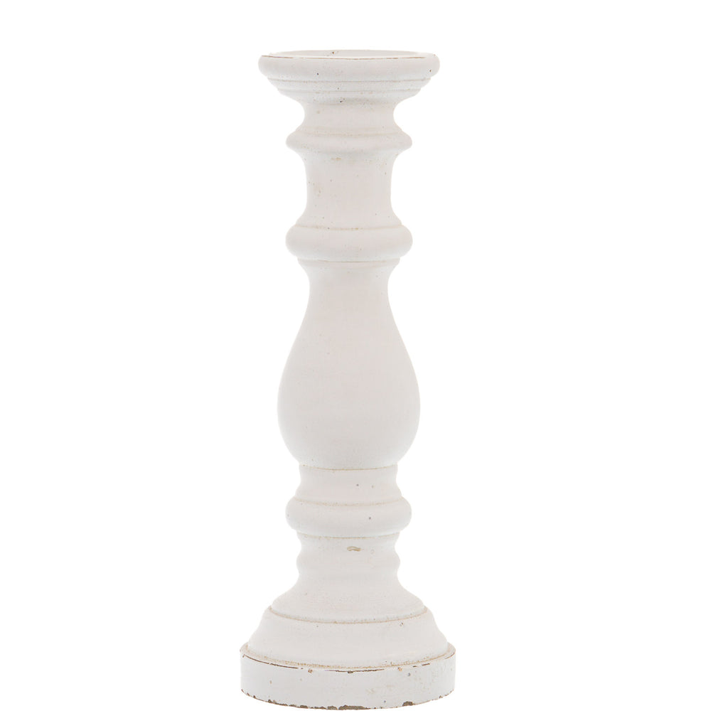 Callerton Large Matt White Column Candle Holder