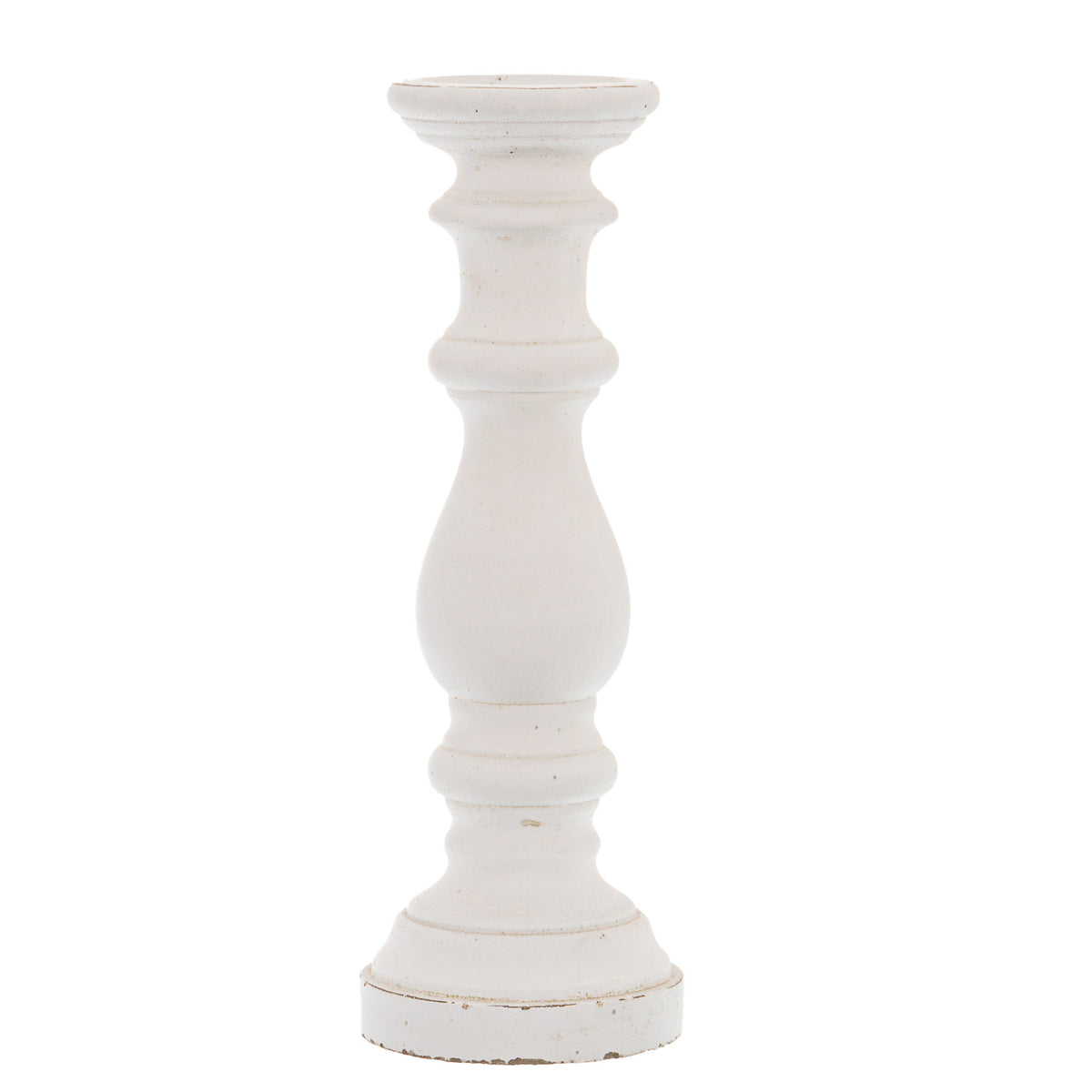 Callerton Large Matt White Column Candle Holder