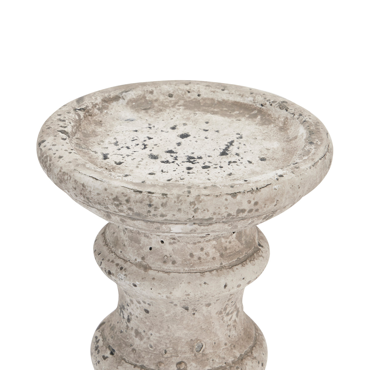 Alnmouth Small Stone Ceramic Column Candle Holder