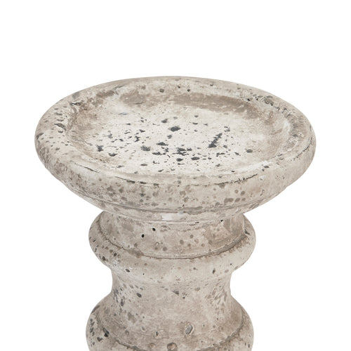 Alnmouth Small Stone Ceramic Column Candle Holder