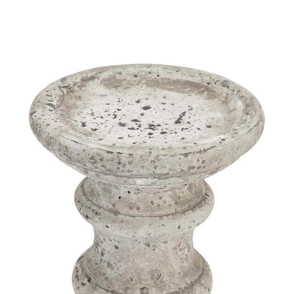 Tweedmouth Stone Ceramic Column Candle Holder
