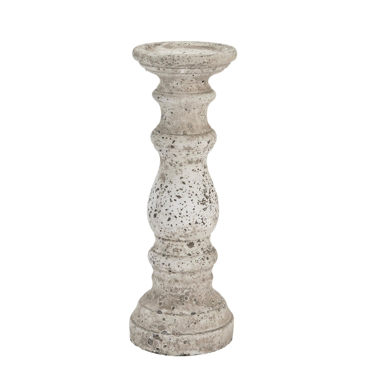 Tweedmouth Stone Ceramic Column Candle Holder