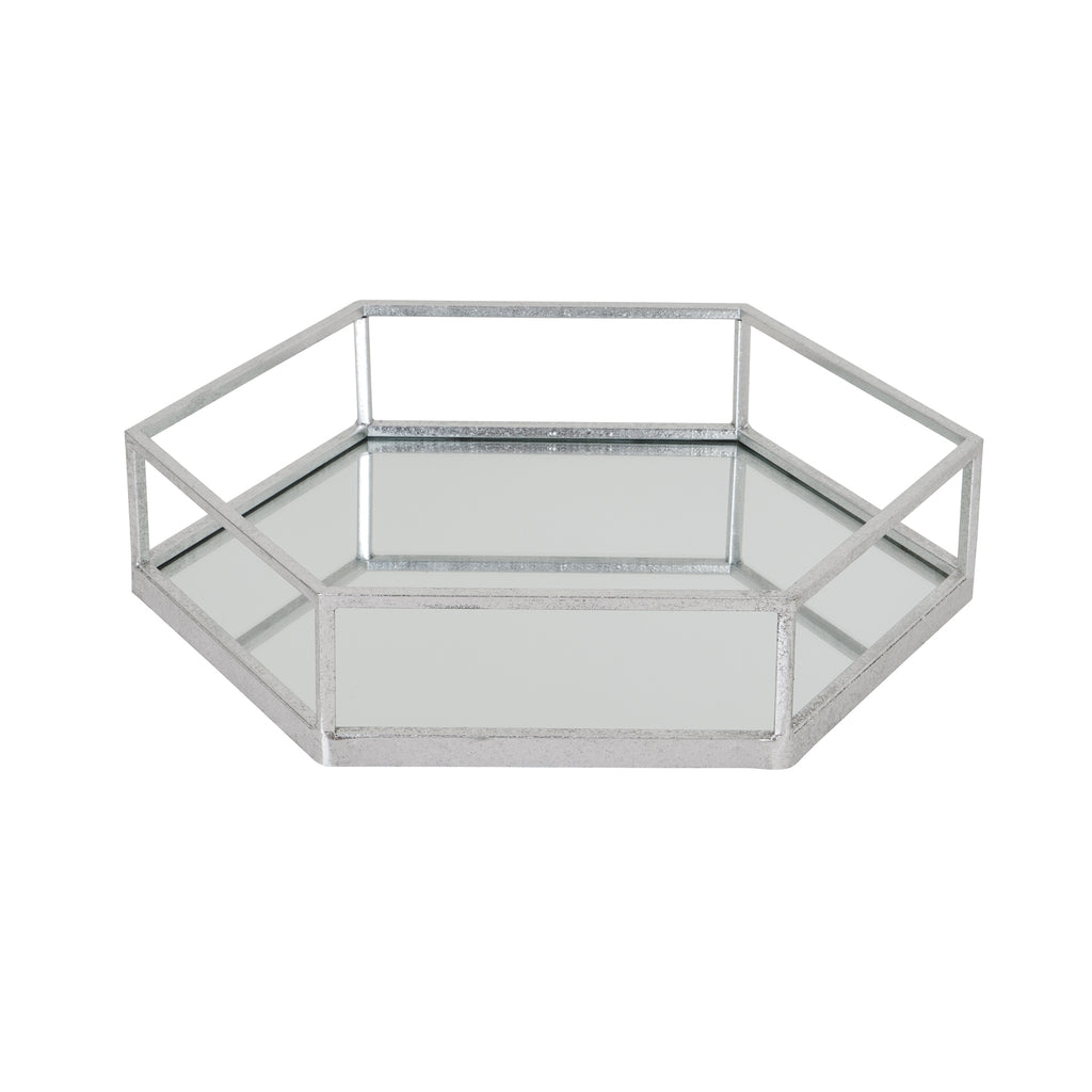 Duddo Silver Hexagon Set of Two Trays