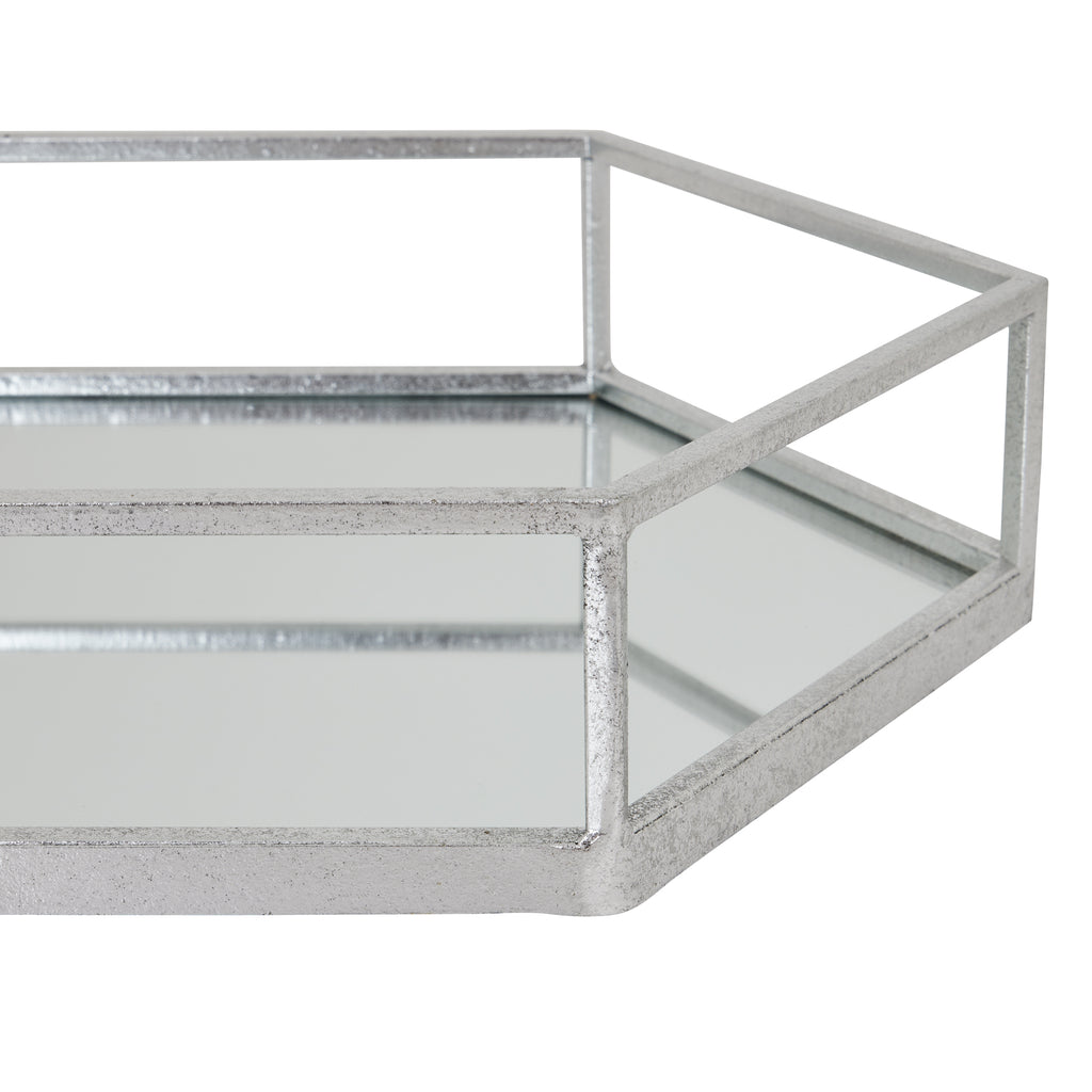 Duddo Silver Hexagon Set of Two Trays