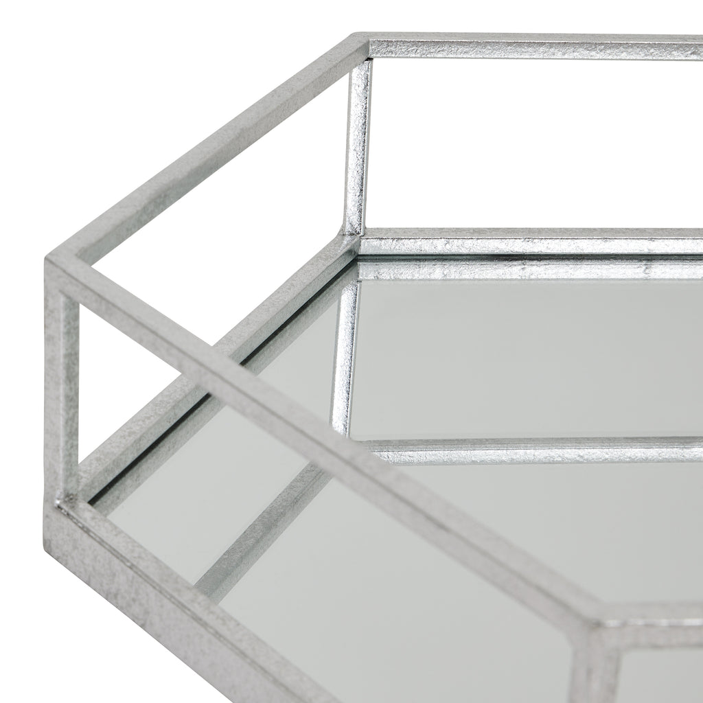 Duddo Silver Hexagon Set of Two Trays