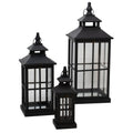 Langley Black Window Lanterns Set