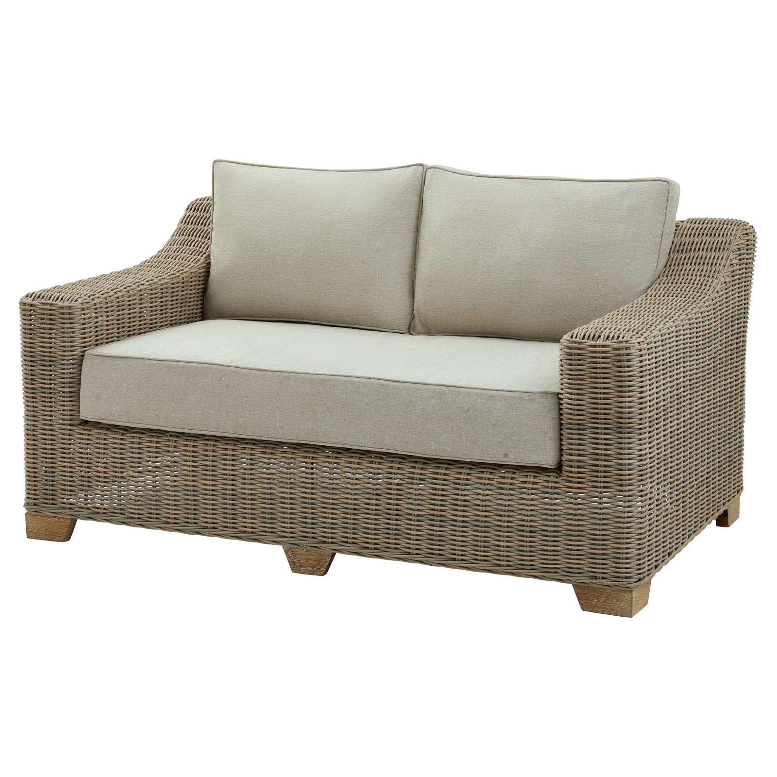 Hepscott Woven Outdoor Two-Seater Sofa