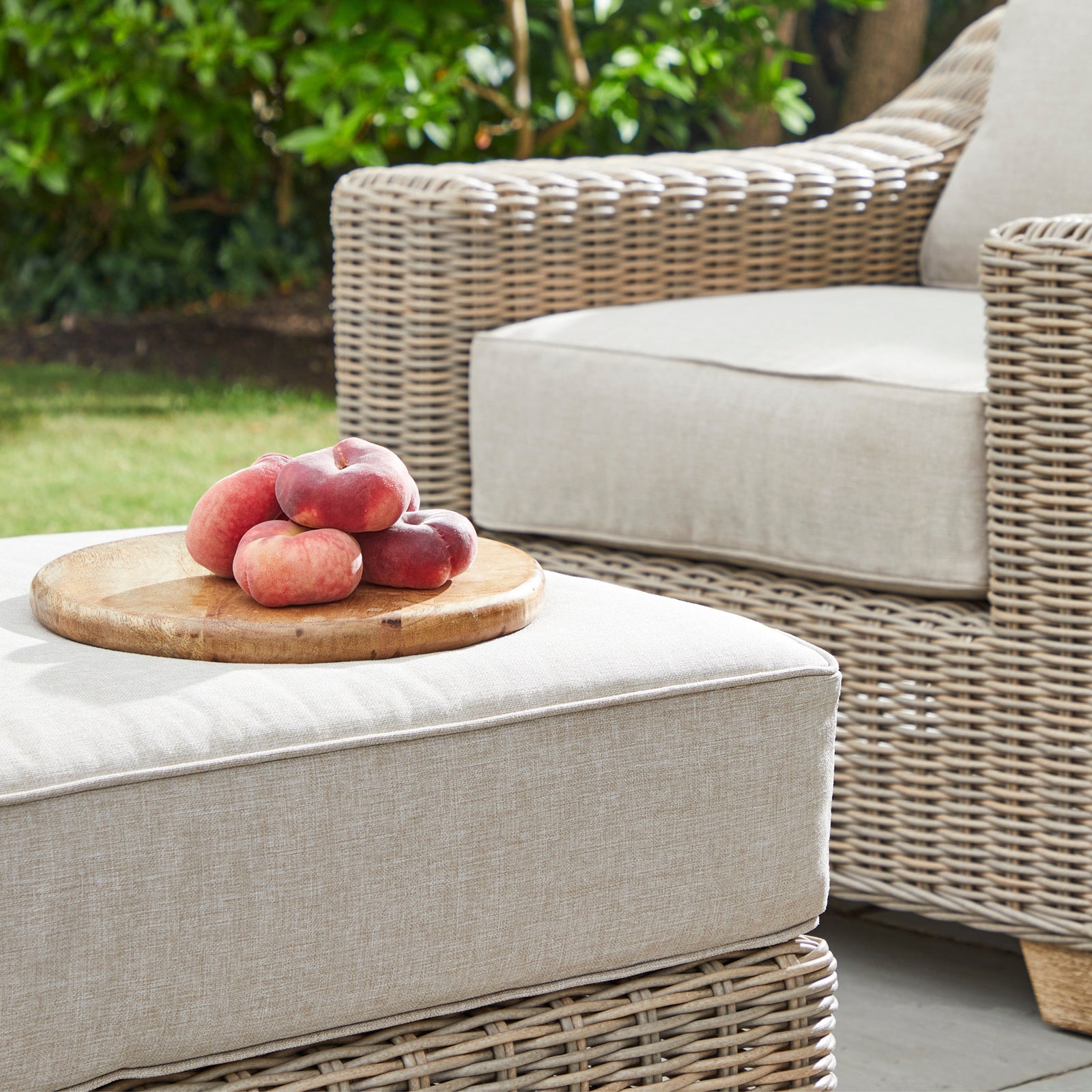 Cambois Woven Outdoor Footstool