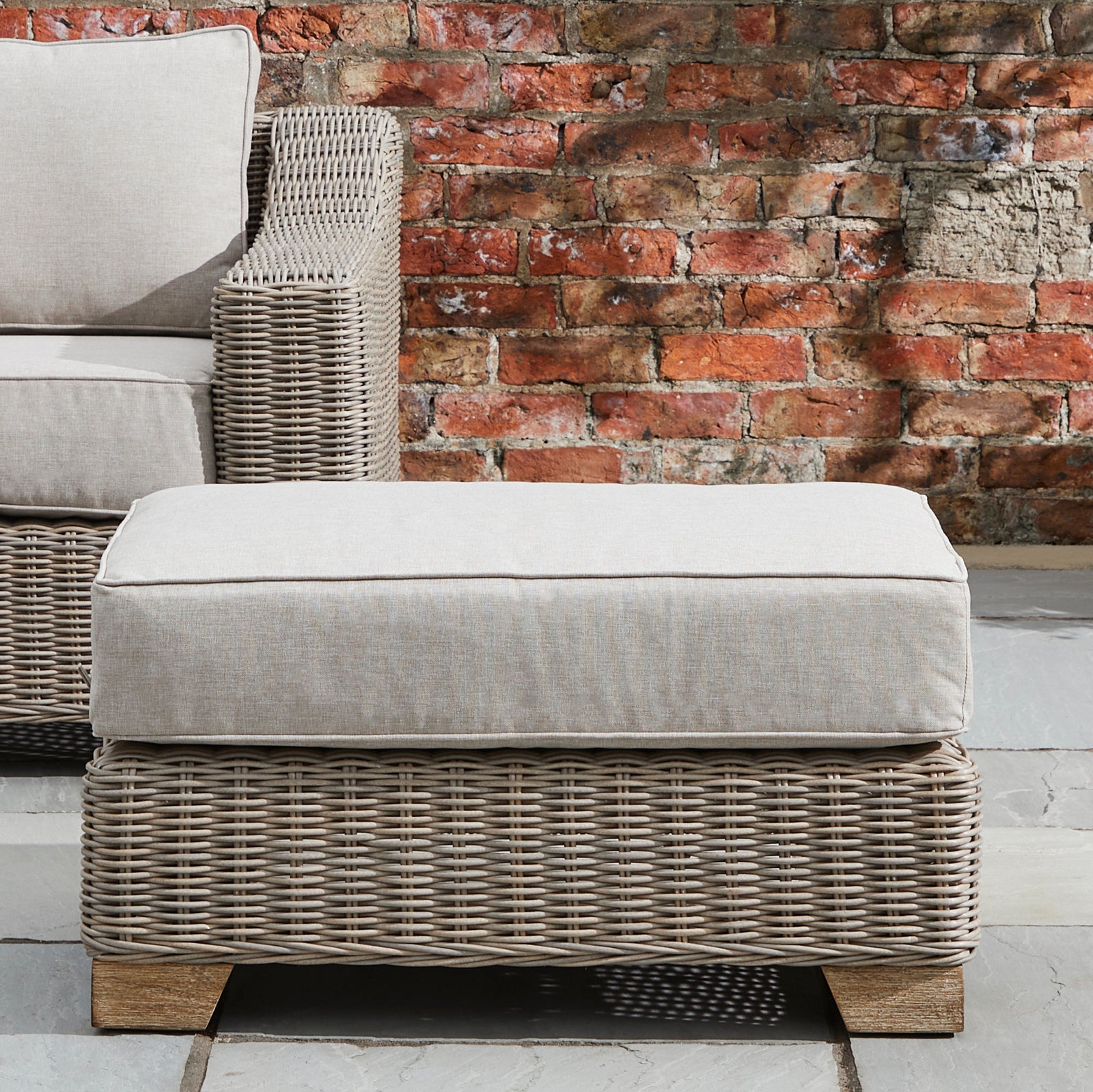 Cambois Woven Outdoor Footstool