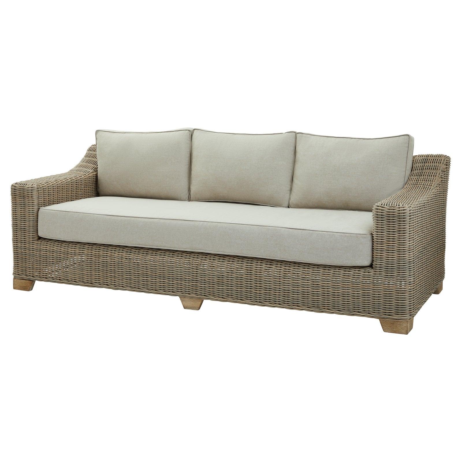 Tritlington Woven Outdoor Three-Seater Sofa