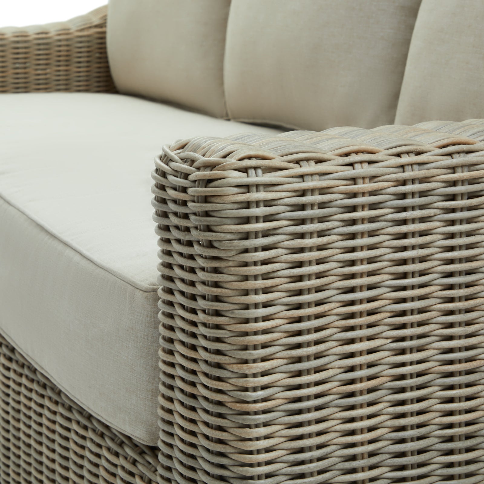 Tritlington Woven Outdoor Three-Seater Sofa