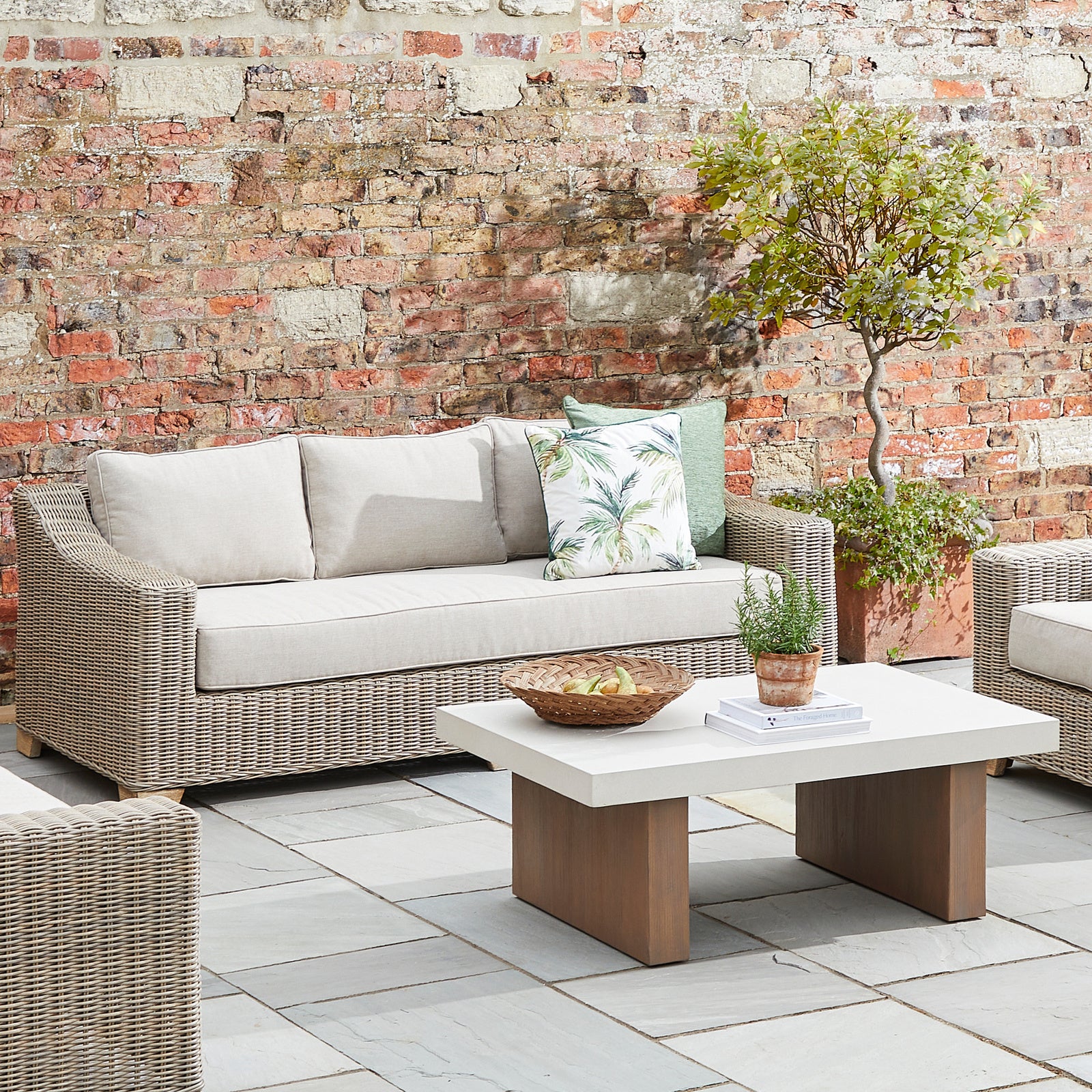 Tritlington Woven Outdoor Three-Seater Sofa