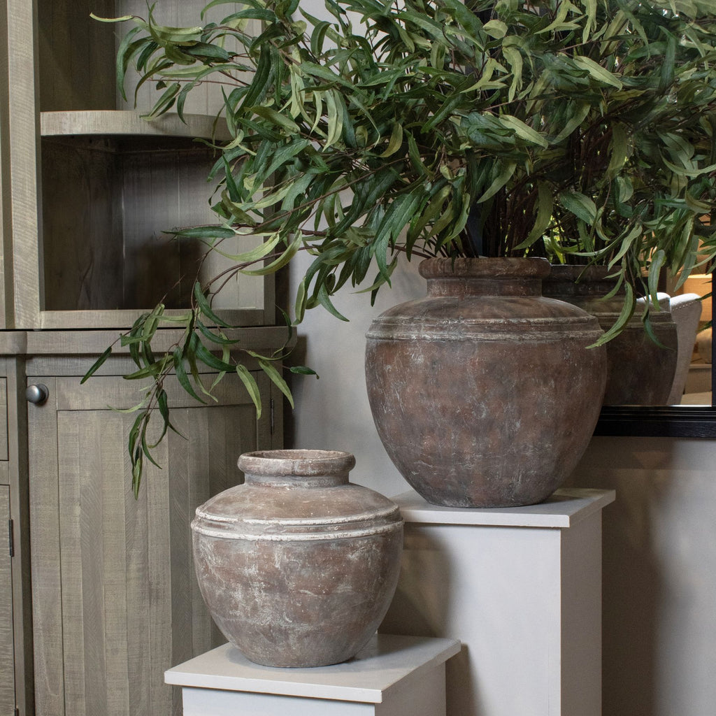 Detchant Large Brown Ceramic Water Pot
