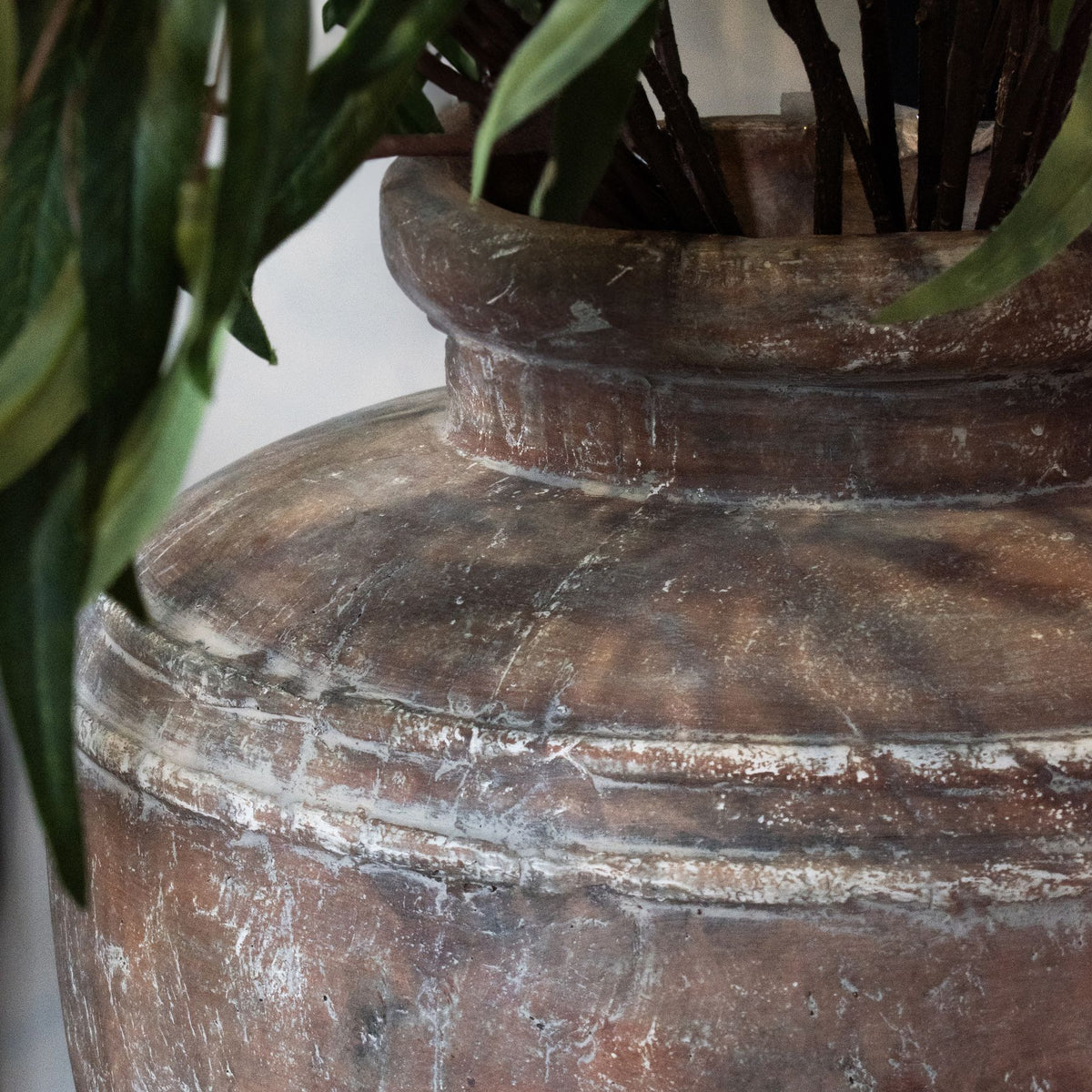 Detchant Large Brown Ceramic Water Pot