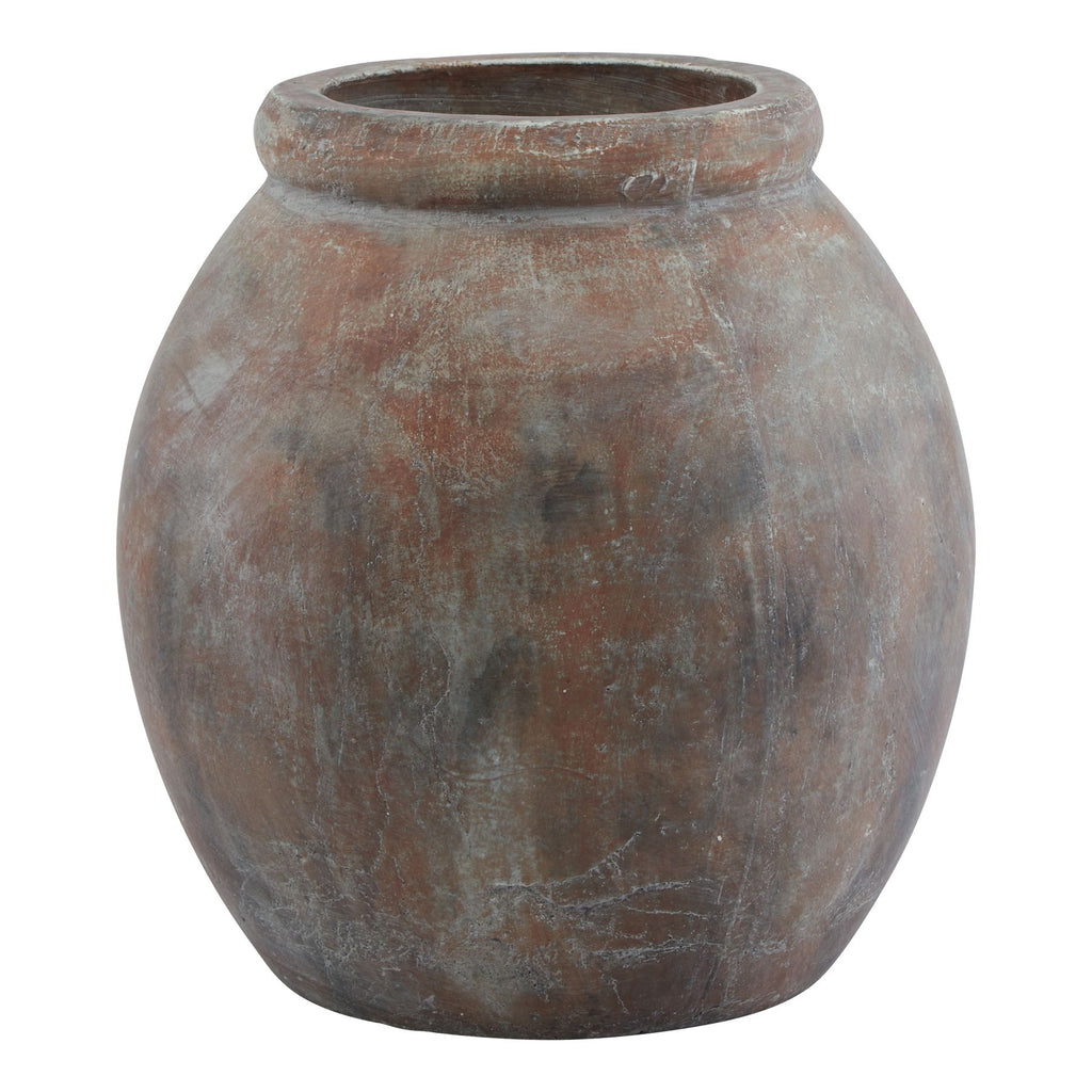 Bewick Brown Ceramic Jar Planter