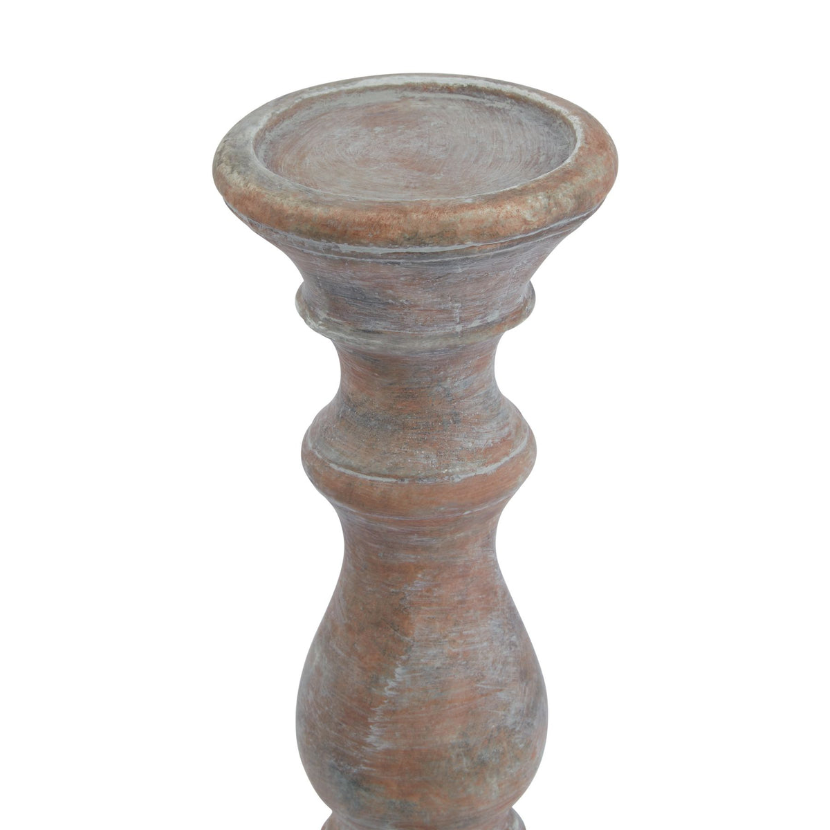 Bassington Brown Ceramic Column Candle Holder