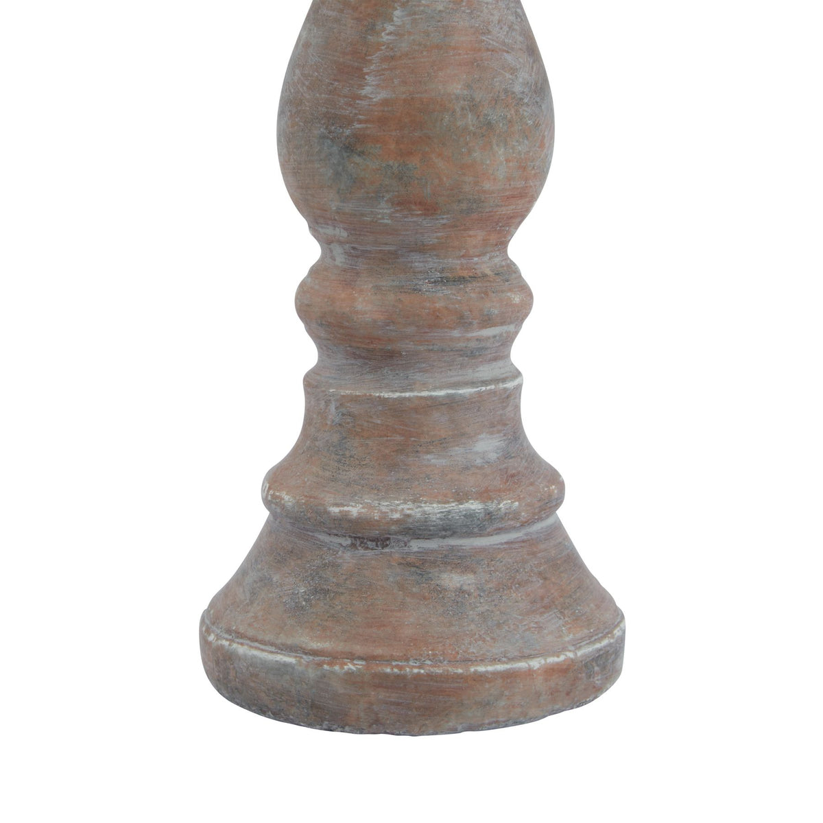 Bassington Brown Ceramic Column Candle Holder