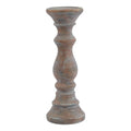 Bassington Brown Ceramic Column Candle Holder