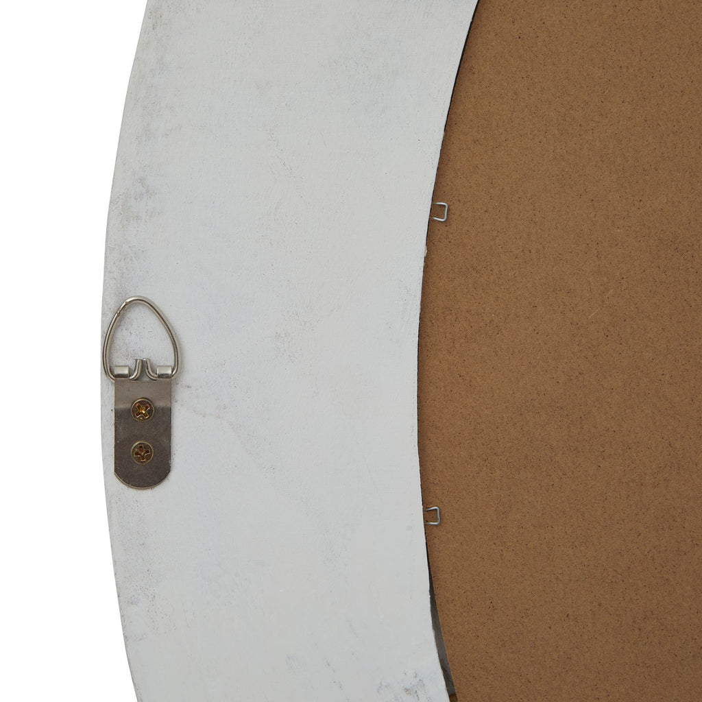 Beauclerc Washed Wood Round Mirror