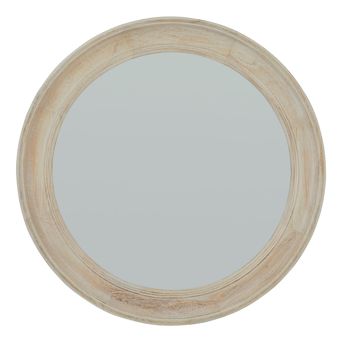 Beauclerc Washed Wood Round Mirror