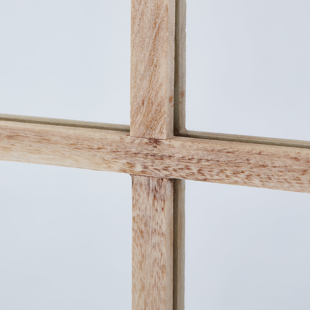 Benthall Large Washed Wood Window Mirror
