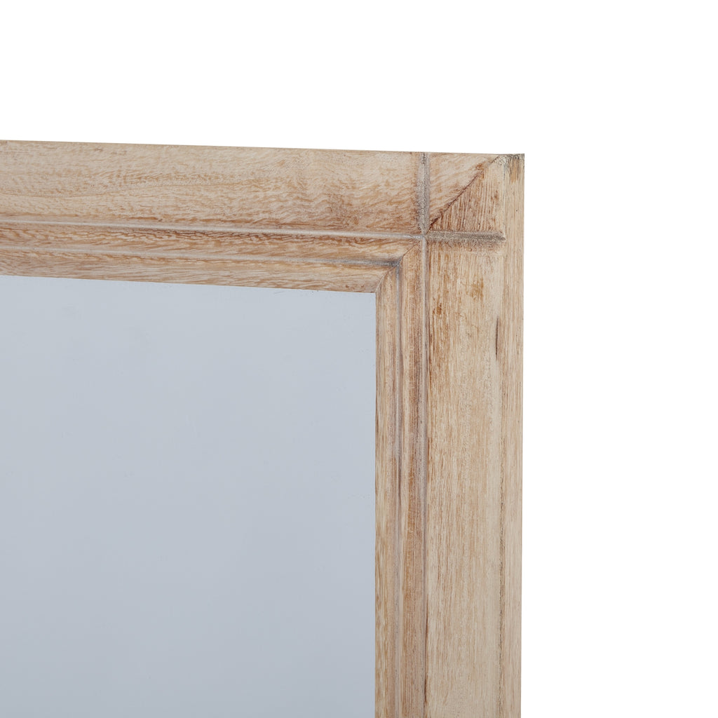 Benthall Large Washed Wood Window Mirror