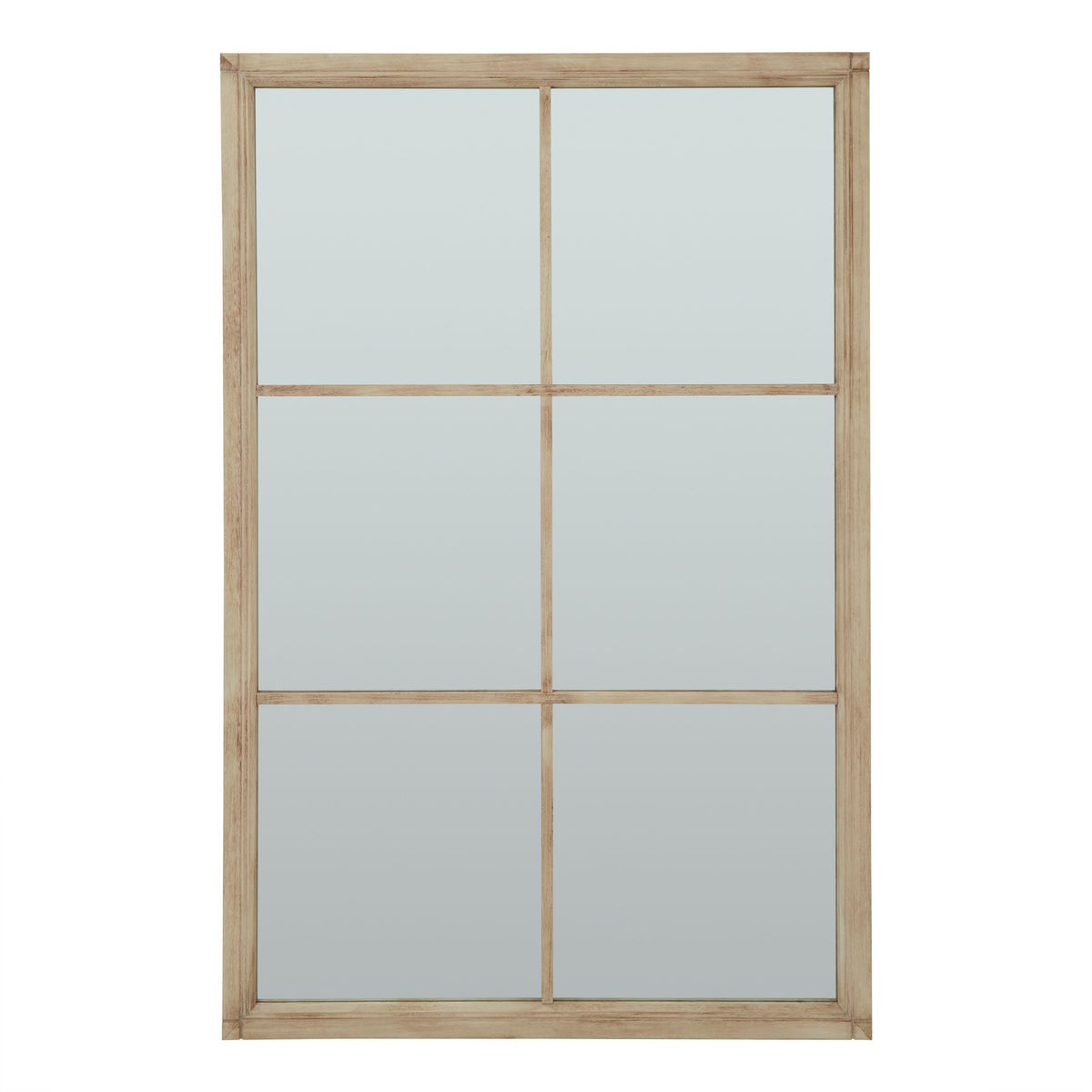 Birling Washed Wood Window Mirror