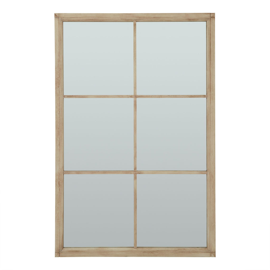 Birling Washed Wood Window Mirror