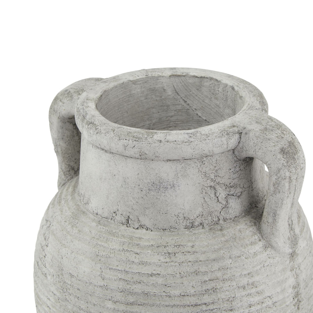 Coquet Ribbed Stone Urn
