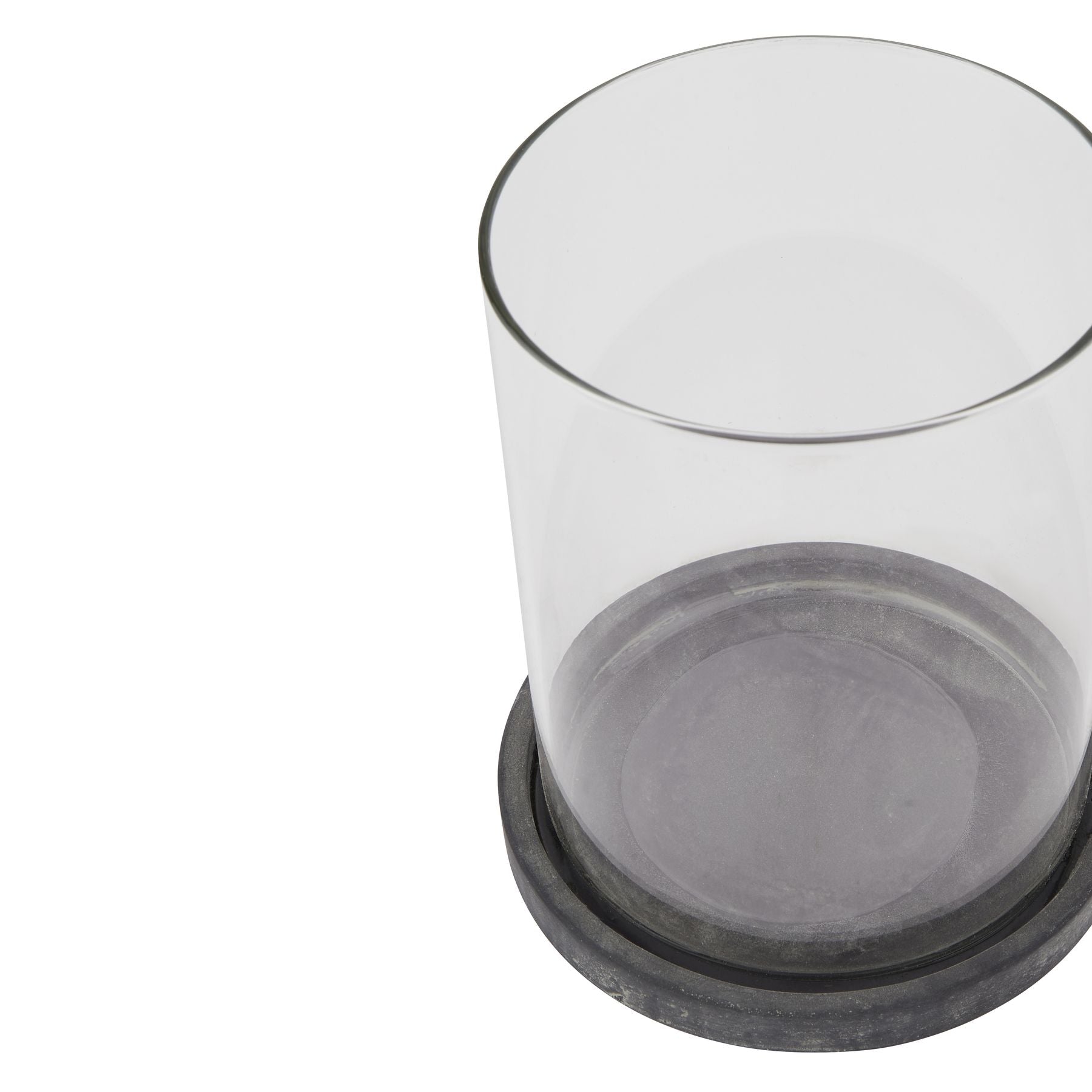 Alnmouth Grey Glass Hurricane Lantern