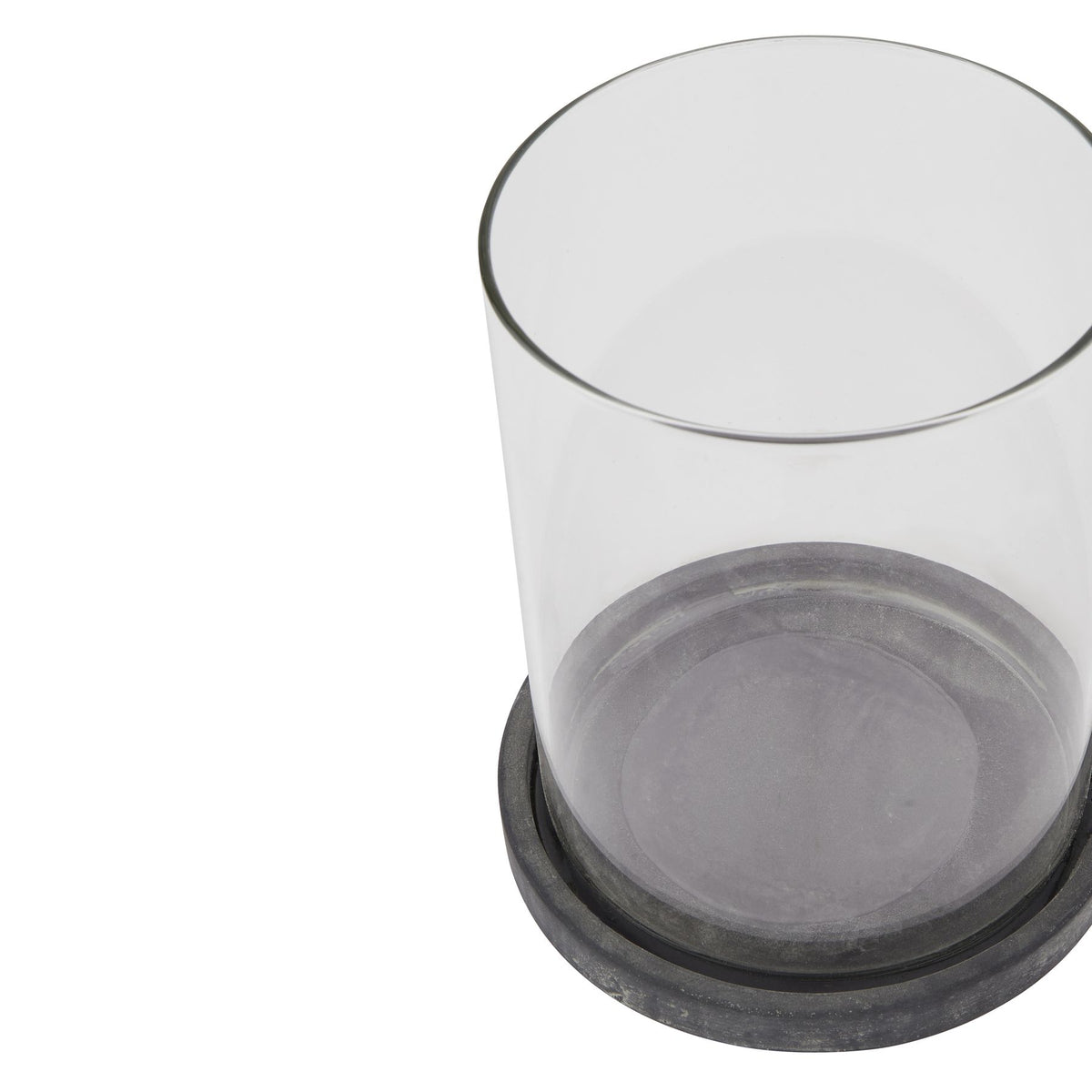 Alnmouth Grey Glass Hurricane Lantern
