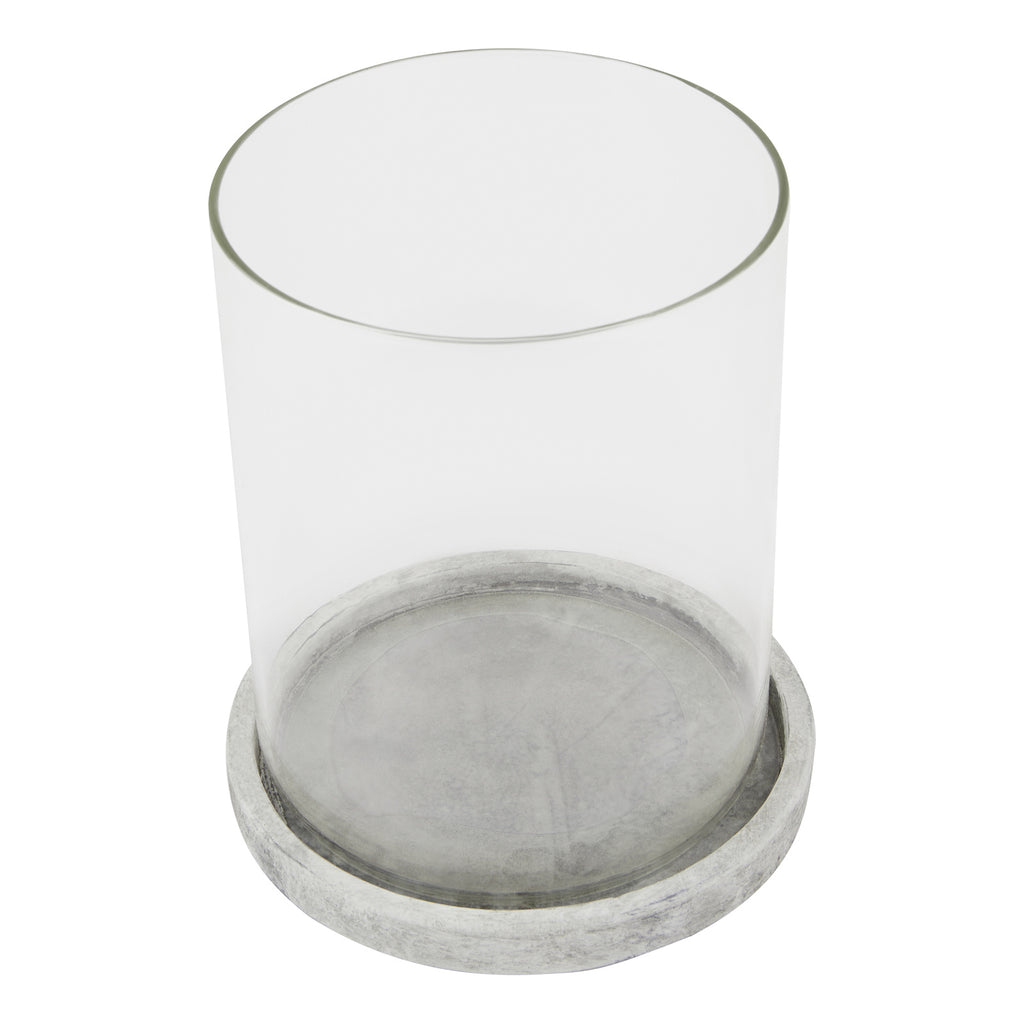 Seahouses Stone-Effect Hurricane Lantern