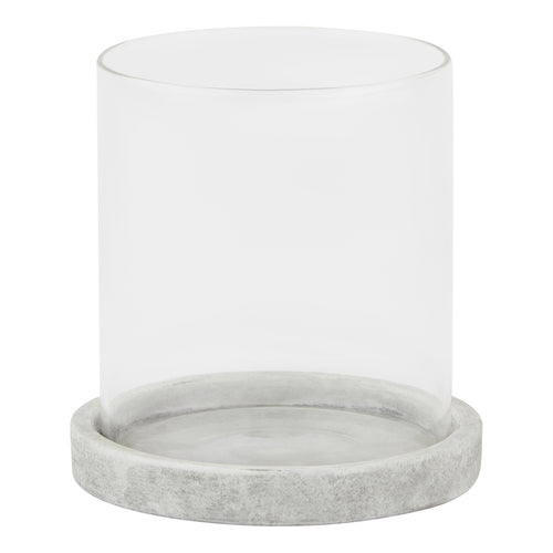 Beadnell Stone-Effect Hurricane Lantern