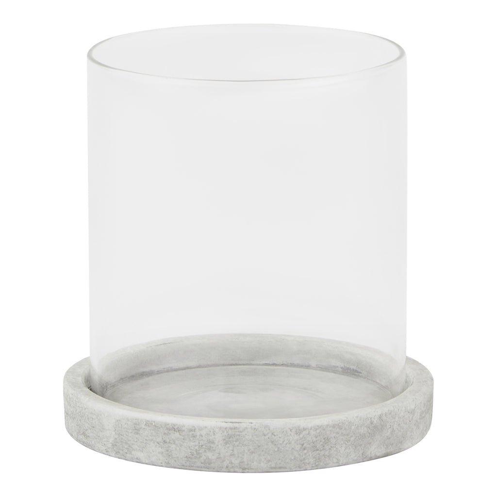 Beadnell Stone-Effect Hurricane Lantern