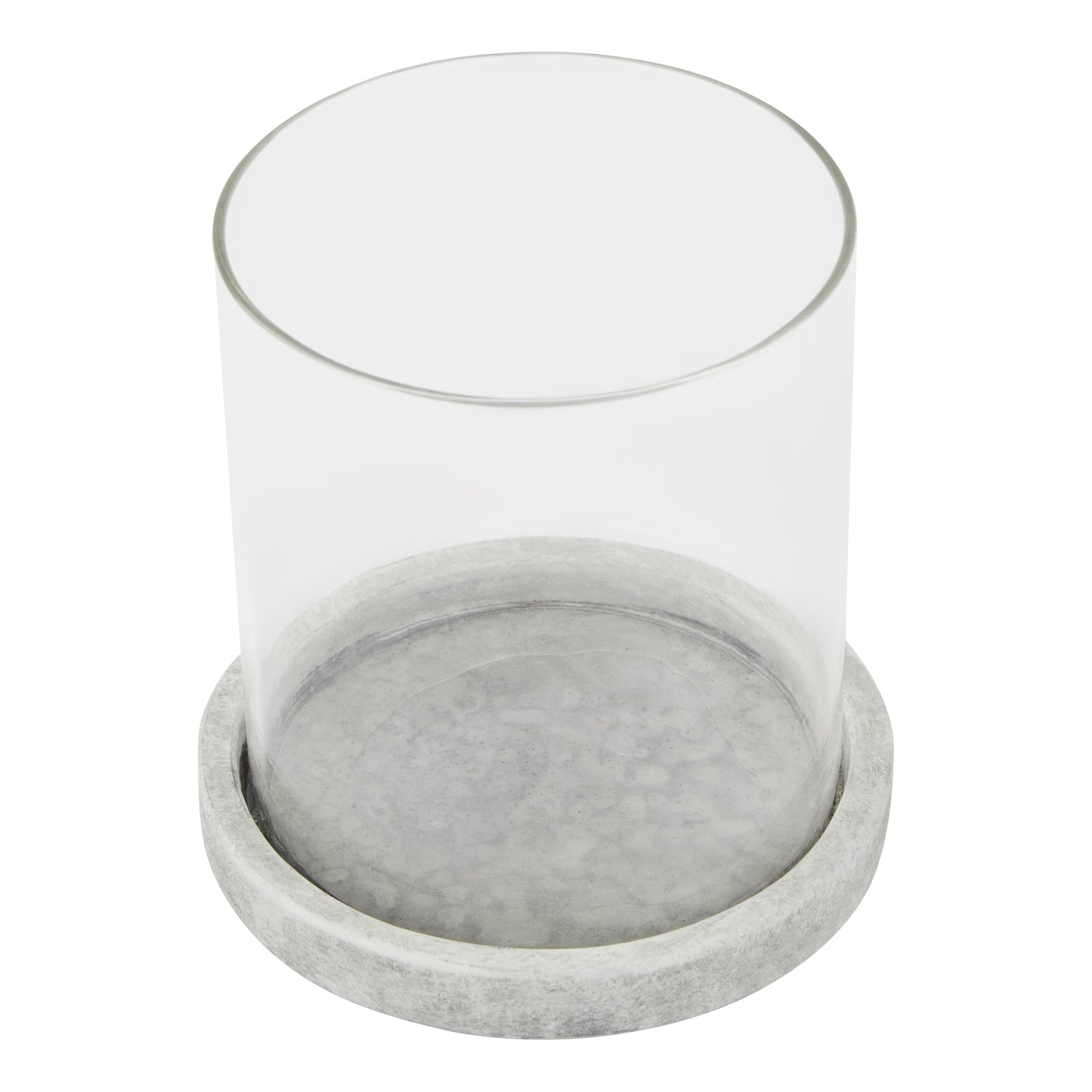 Beadnell Stone-Effect Hurricane Lantern