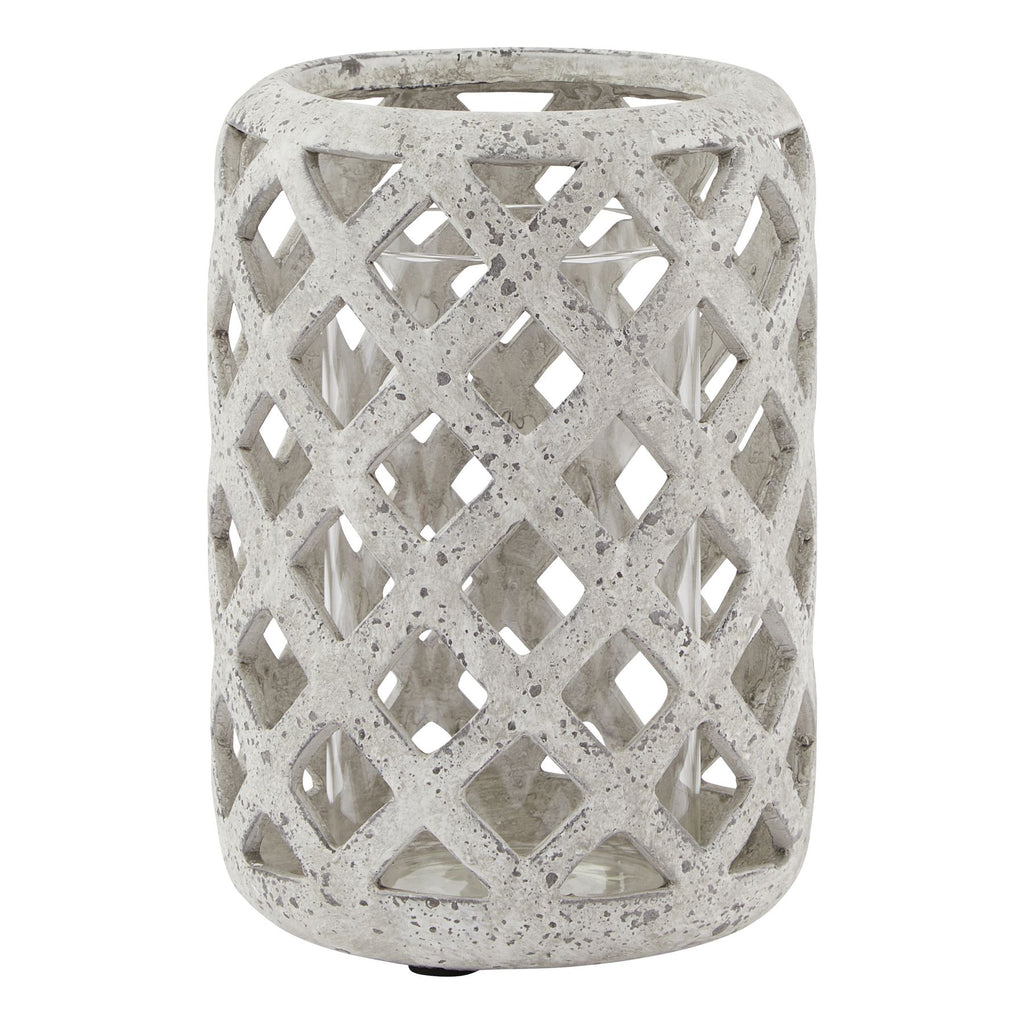 Shilbottle Stone-Effect Hurricane Lantern
