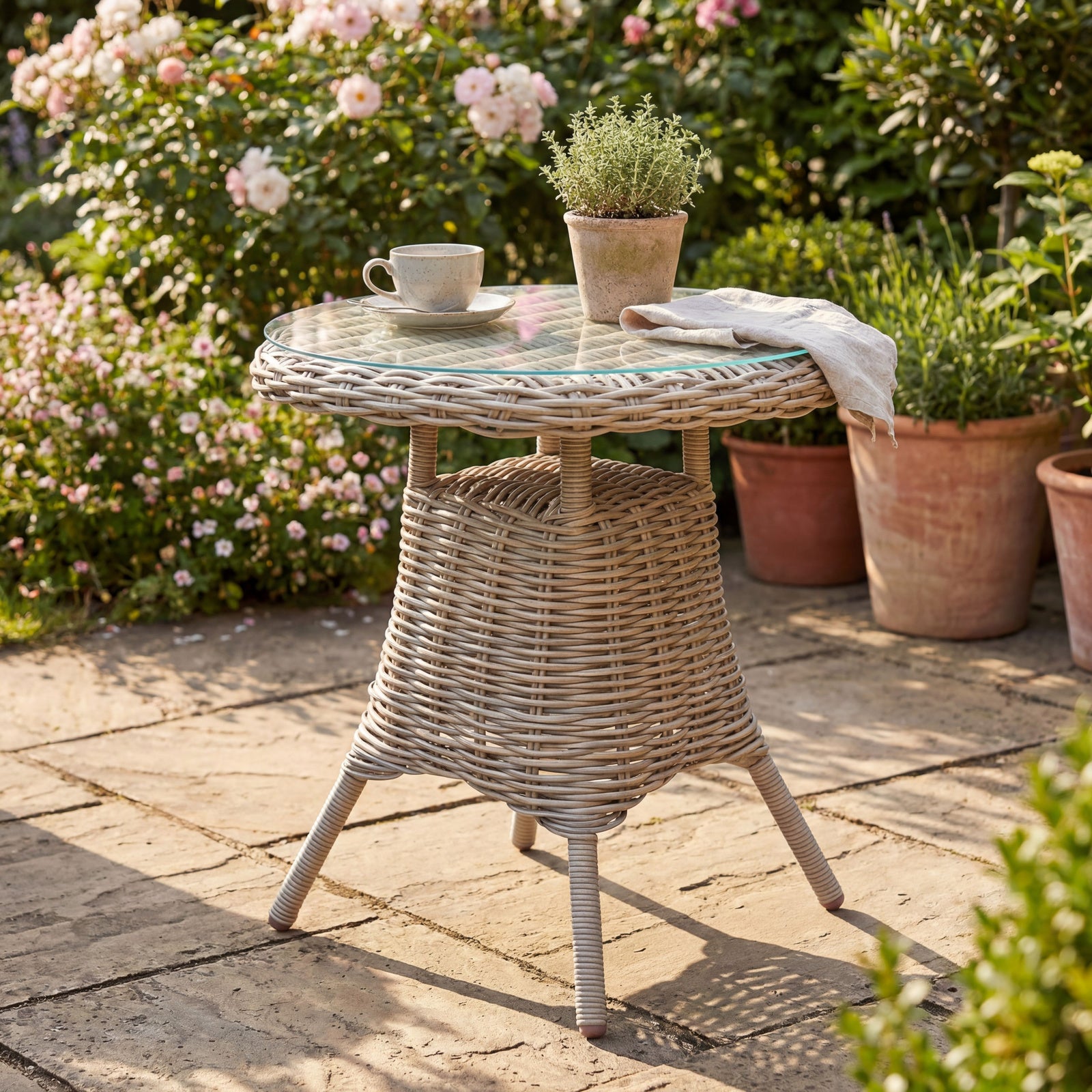 Reaveley Glass-Top Bistro Table