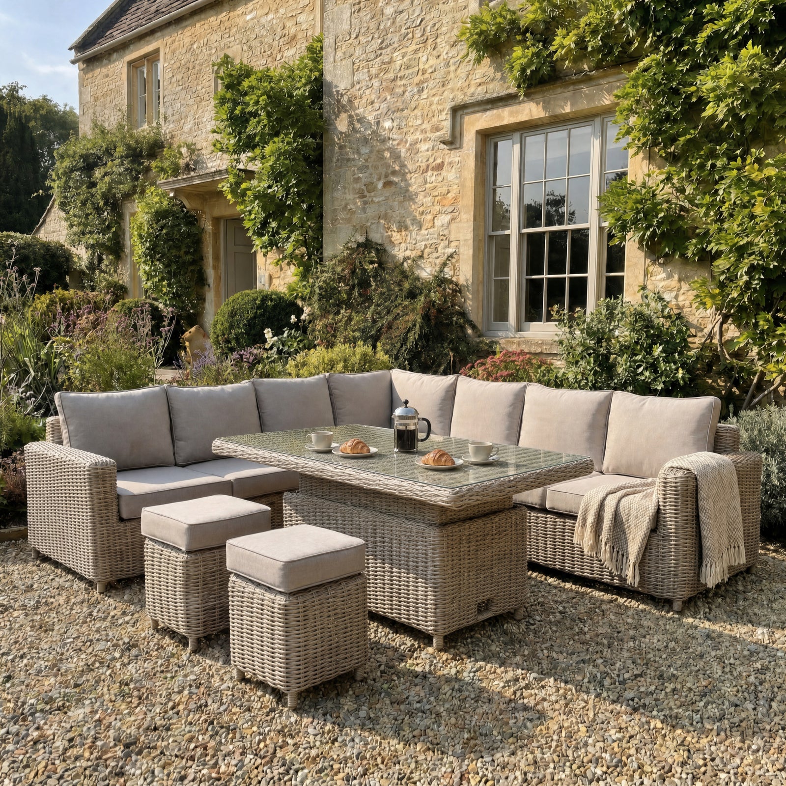 Deanham Corner Set With Riser Table