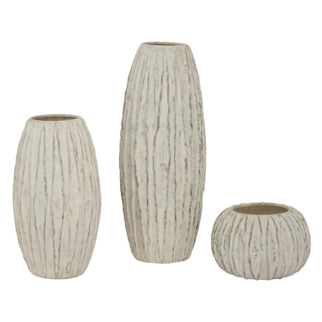 Cheviot Rounded Finned Vase