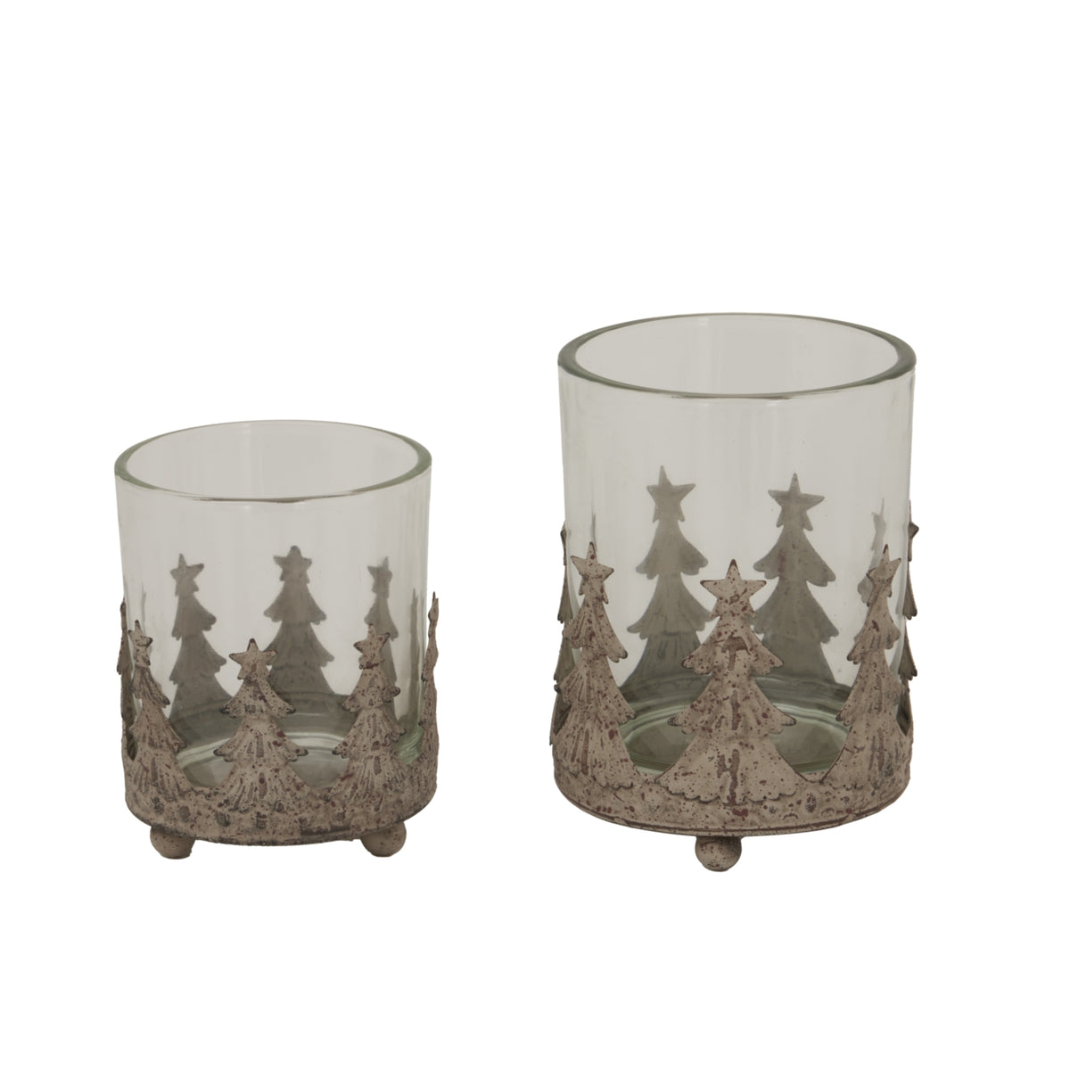 Rustic Glass Candle Holder