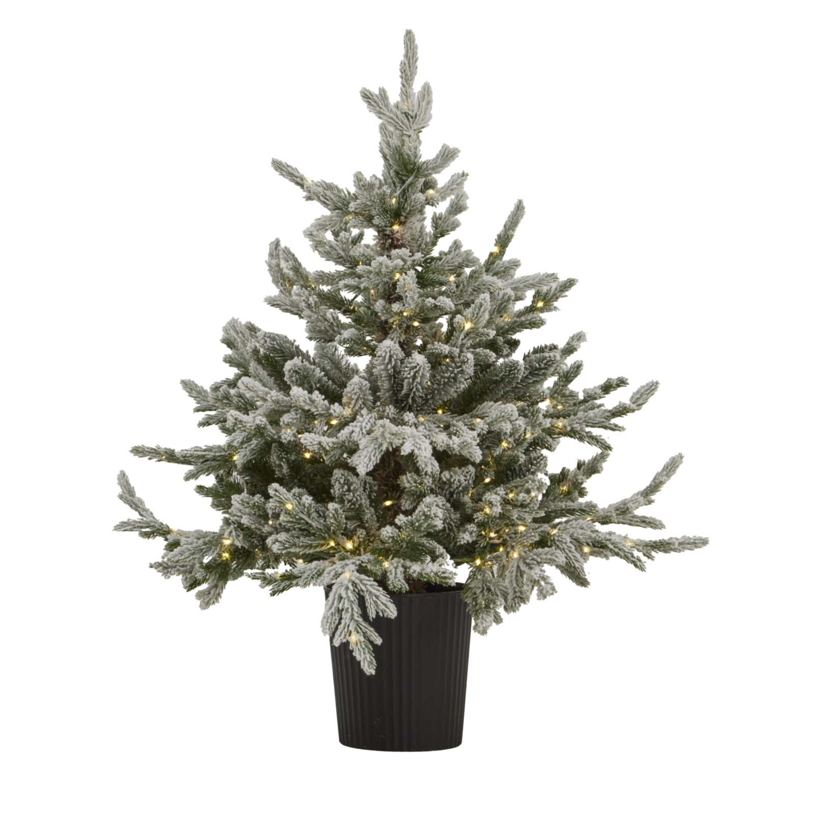 Coanwood Pre-Lit Snowy Christmas Tree In Pot