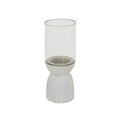 Clennell White Carved Hurricane Lantern