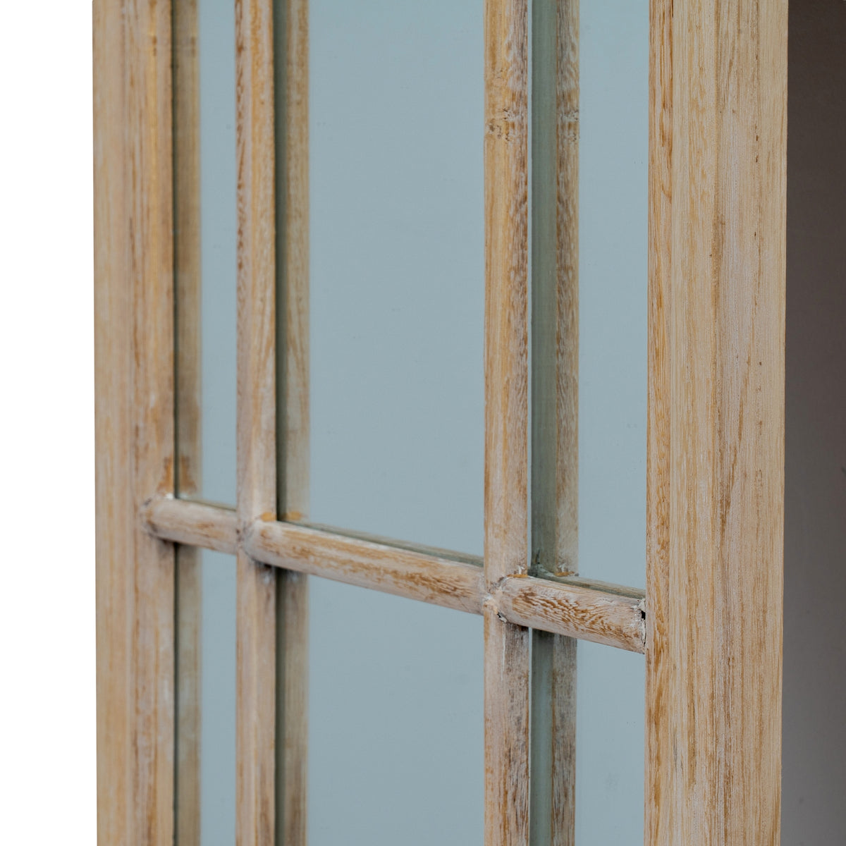 Eshott Tall Arched Washed Wood Window Mirror