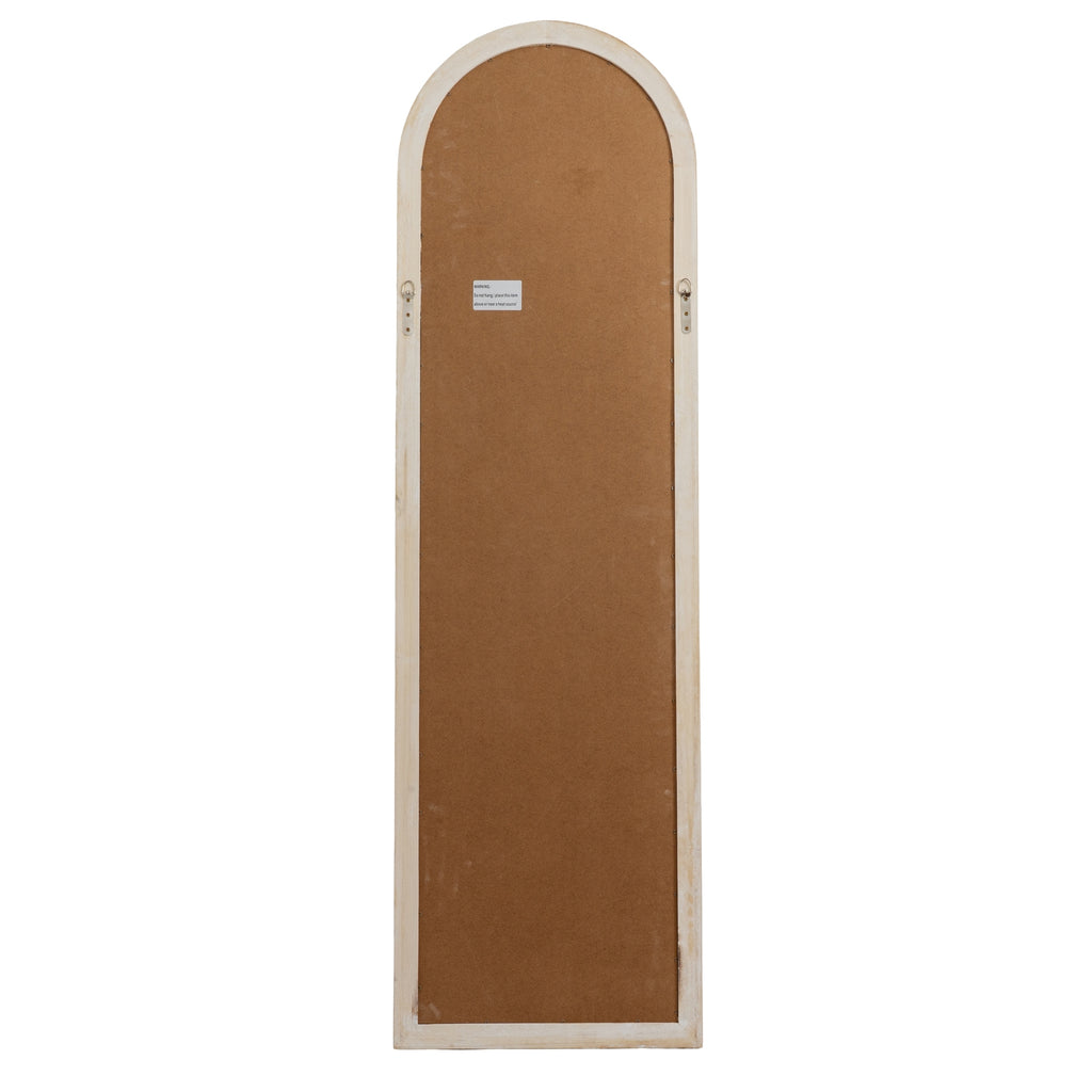 Eshott Tall Arched Washed Wood Window Mirror