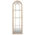 Eshott Tall Arched Washed Wood Window Mirror