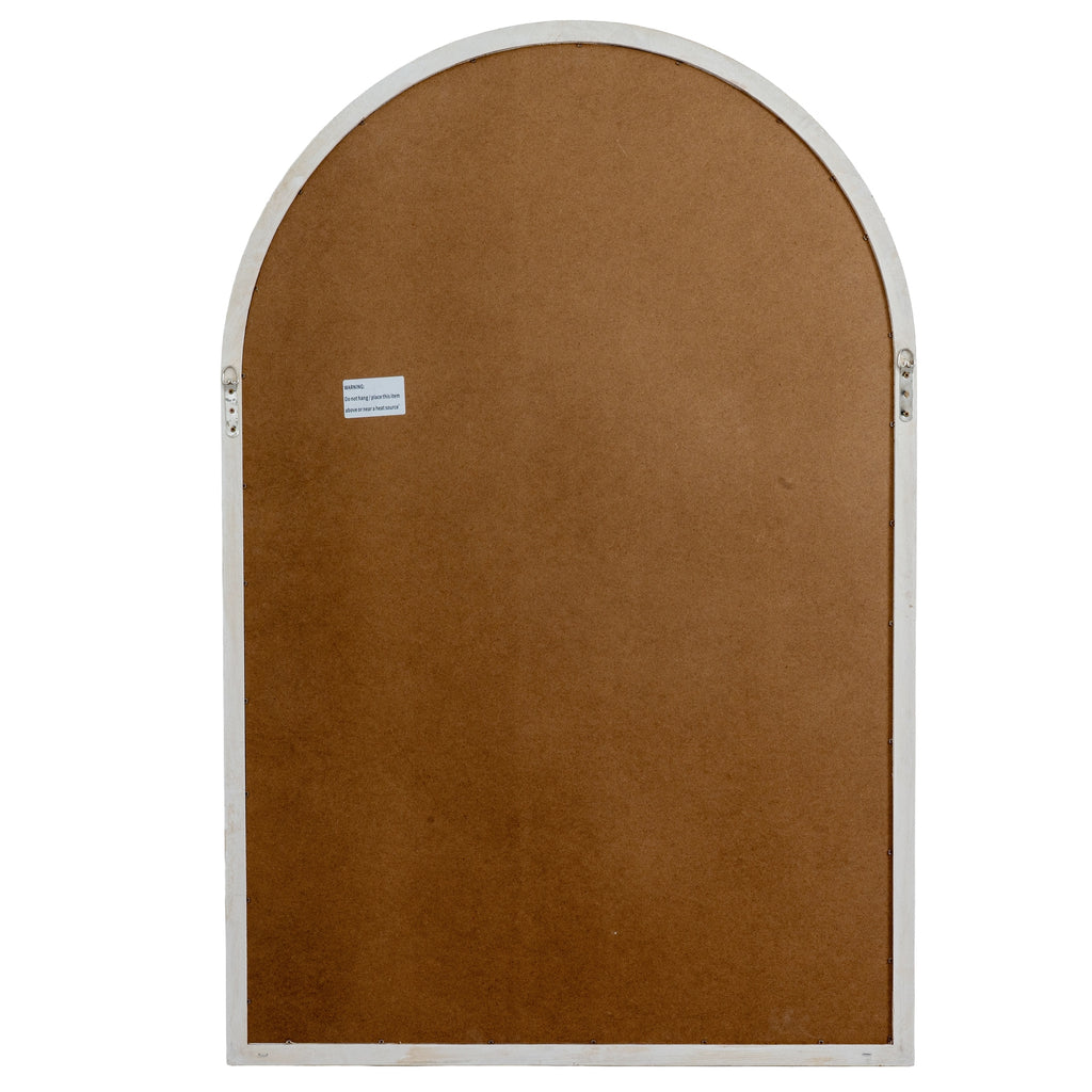 Fallodon Arched Washed Wood Window Mirror