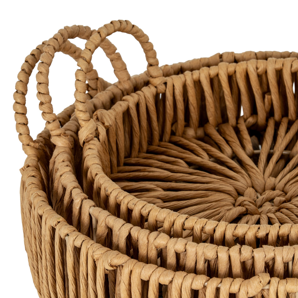 Goswick Set of 3 Round Wicker Trays
