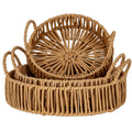 Goswick Set of 3 Round Wicker Trays